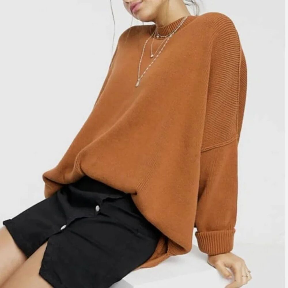 Size S Oversized Copper Orange Sweater. Good condition - no holes, wear, stains